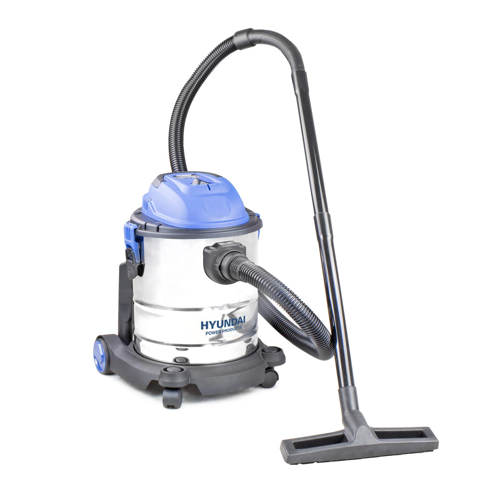 HYUNDAI 1200W 25L Wet & Dry Vacuum Cleaner, 3-in-1 Blow Function, 16kPa Suction, Stainless Steel Tank, Lightweight 6.2kg, 4m Cable