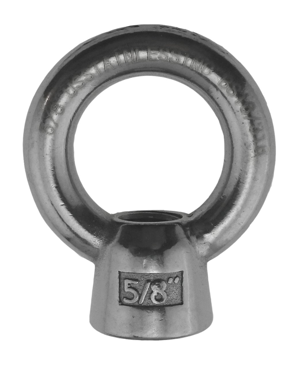 US STAINLESS Stainless Steel 316 Lifting Eye Nut 5/8" UNC Marine Grade Pitch of 11