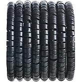 Natural Black Agate Stone Spacer Beads 6x3mm 38cm/str Flat Round Loose Semi Gemstone Caps for Making Bracelets Necklace