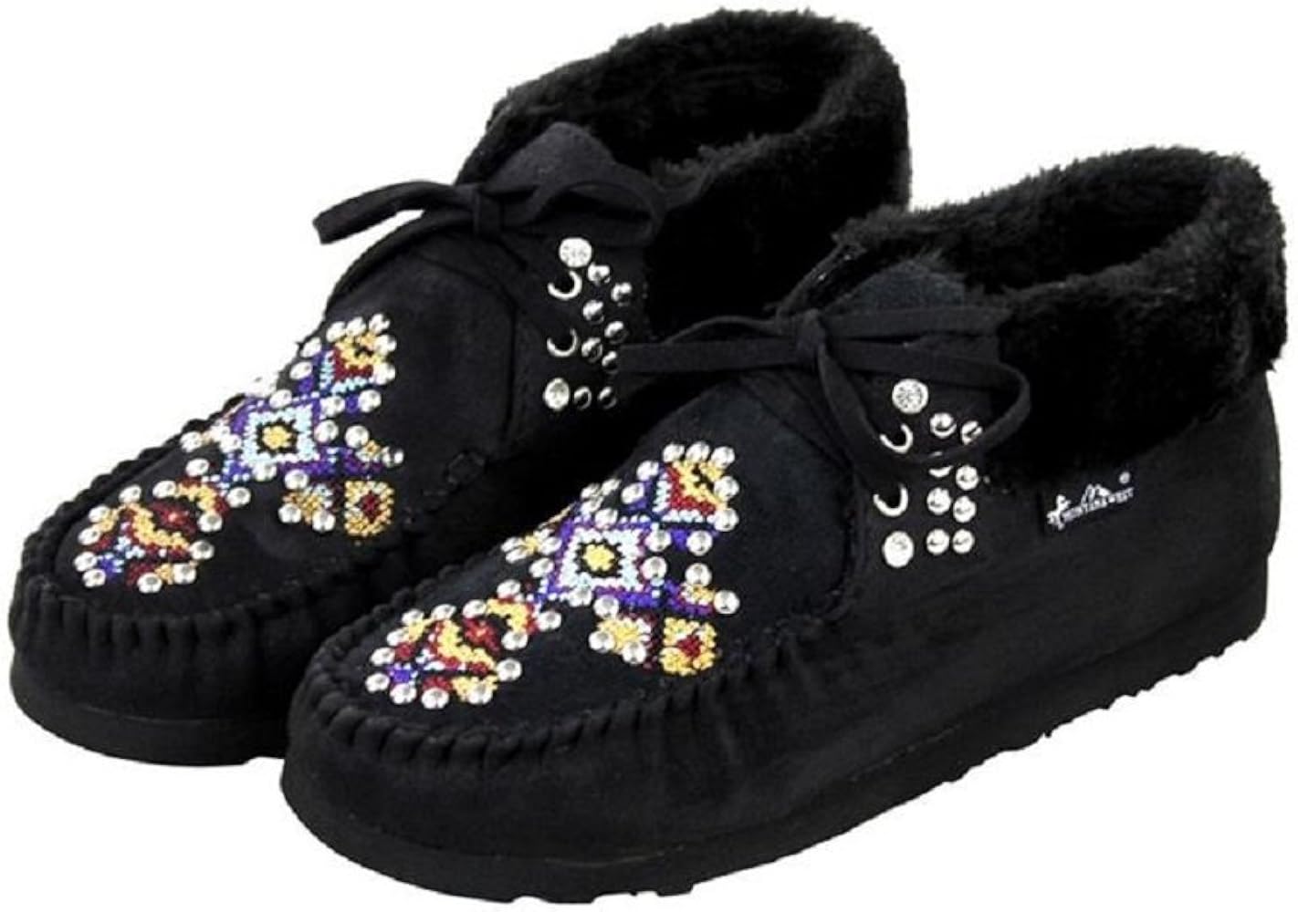 black ankle moccasins
