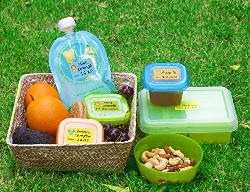 image for CHUBBIEE Baby Date Labels, Removable Write-On Labels for Baby Bottle, 