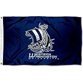 Western Washington Vikings Wordmark Large Outdoor Banner Flag