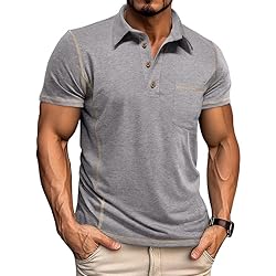 Men's Casual Polo Shirts Classic Short Sleeve