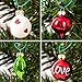 KINGYEE Christmas Glass Miniature Ornaments and Tree Topper Set of 15 Mini Tree Decorations Set for Tabletop Desktop Tree Wedding Centerpiece