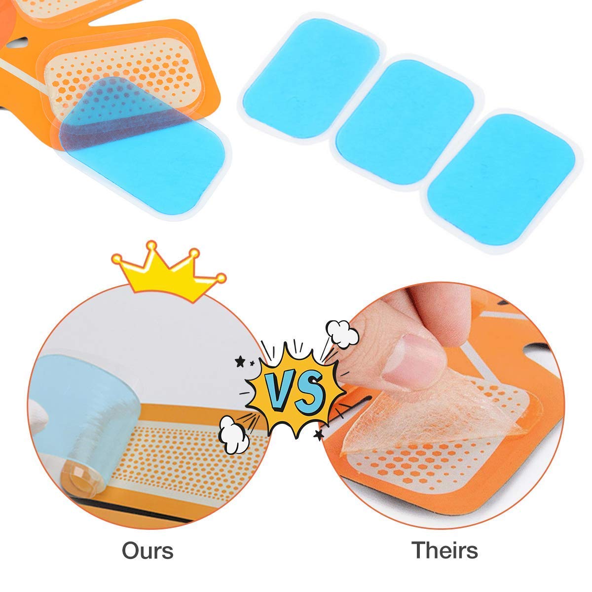 ジェルシート用30枚 EMS 交換パッド EMS腹筋ベルト高電導ジェルシート腕筋 腹筋 トレーニング ダイエットシェイプ脂肪燃焼 互換パッド 純正品 一年保証