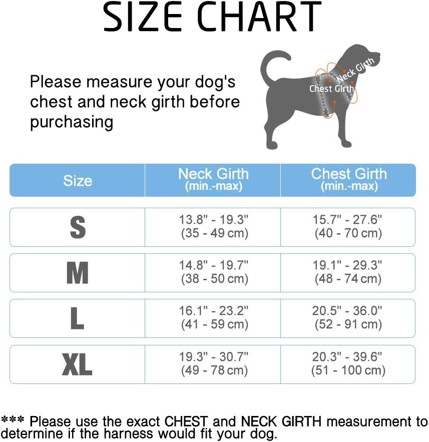 rabbitgoo Dog Harness, No-Pull Pet Harness with 2 Leash Clips, Adjustable Soft Padded Dog Vest, Reflective No-Choke Pet Oxford Vest with Easy Control Handle for Large Dogs, Black, L, Chest 20.5-36" : Pet Supplies