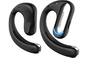 OpenRock Pro Open Ear Headphones, Bluetooth 5.2 Wireless Earbuds, 46 Hours Playtime with Charging Case, Extra Deep Bass, IPX5