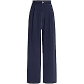 CIDER Solid High Waist Pleated Wide Leg Trousers