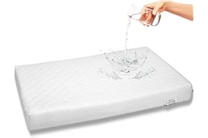First Essentials Baby Bassinet Mattress Pad (Rectangle, 18X36 3-Inch) for Newborn Comfort Breathable Easy Clean Hypoallergenic Waterproof Made in USA