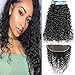 Aatifa Water Wave Lace Frontal with Bundles, Baby Hair, Brazilian Virgin Human Hair Bundles (18 20 22 + 16 frontal)