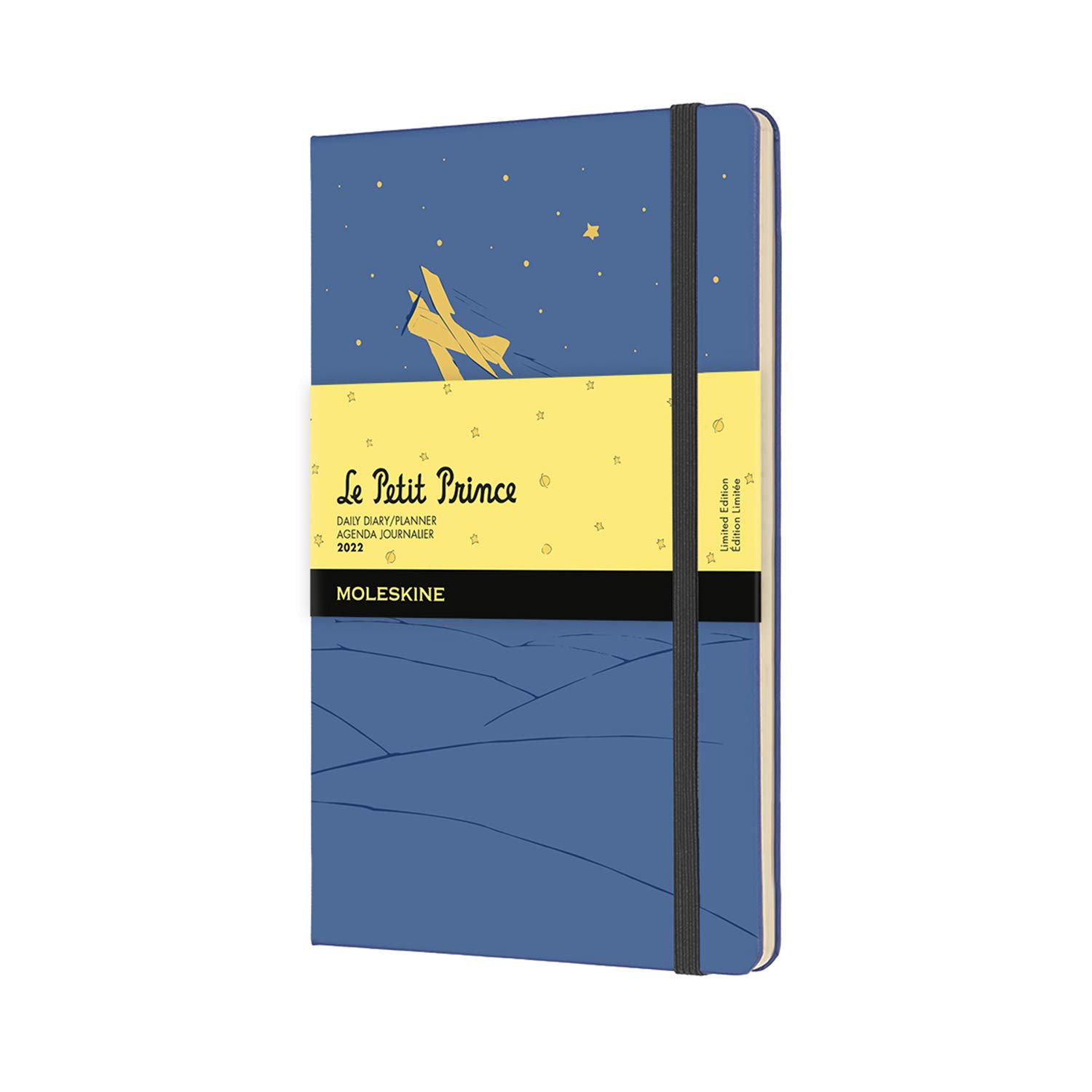 Moleskine 12-Month Daily Planner, Daily Diary 2022, Le Petit Prince Limited Edition Planner, Airplane Theme, Hard Cover, Large Size 13 x 21 cm, 400 Pages