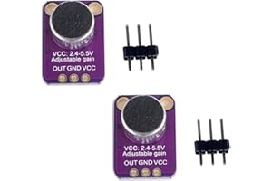 Electret Microphone Amplifier Adjustable MAX4466 Module Microphone Preamplifier Blue Breakout Board Compatible with Arduino 2