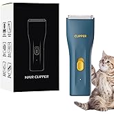 Grimgrow Dog Grooming Kit Clipper for Thick Coat Low Noise Cordless Cat Hair Trimmer Rechargeable Shaver Pet Grooming Tools for Small and Large Animals