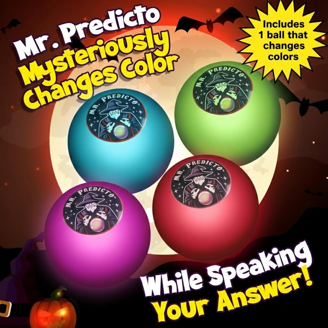 Mr. Predicto Fortune Telling Ball - Ask a Question & He Speaks The Answer - Fun White Elephant Gifts or Stocking Stuffers for Teens & Kids - This Magic Crystal Ball Makes Funny Gifts For Christmas
