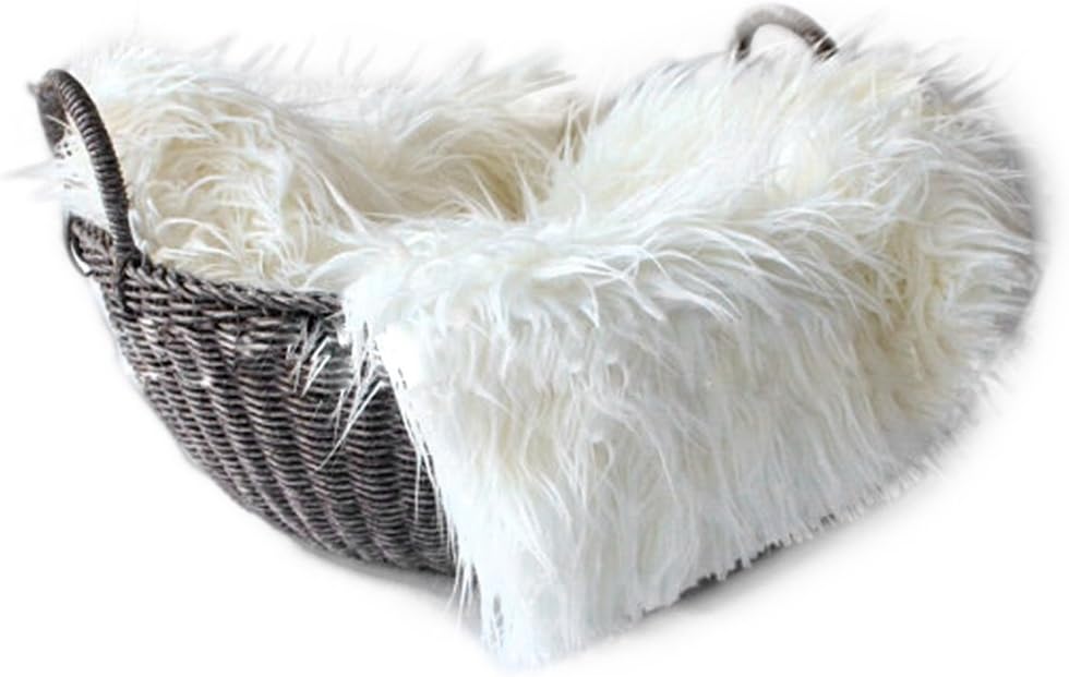 Espeedy 50*80cm Faux Fur Blanket Newborn Infant Photography Prop Baby Blankets & Swaddling for Basket Stuffer Props