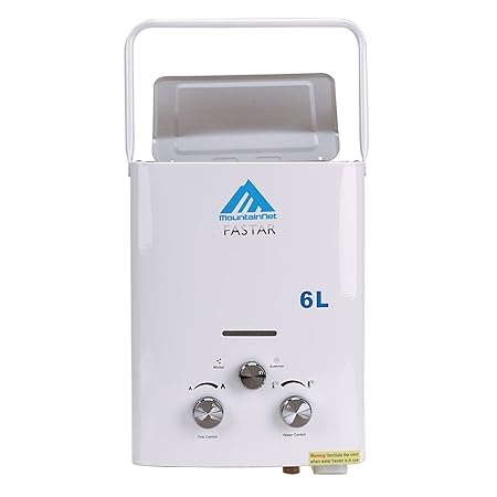 Iglobalbuy 6L Durchlauferhitzer LPG Propangas Warmwasserbereiter Boiler tragbar Warmwasserspeicher 12KW