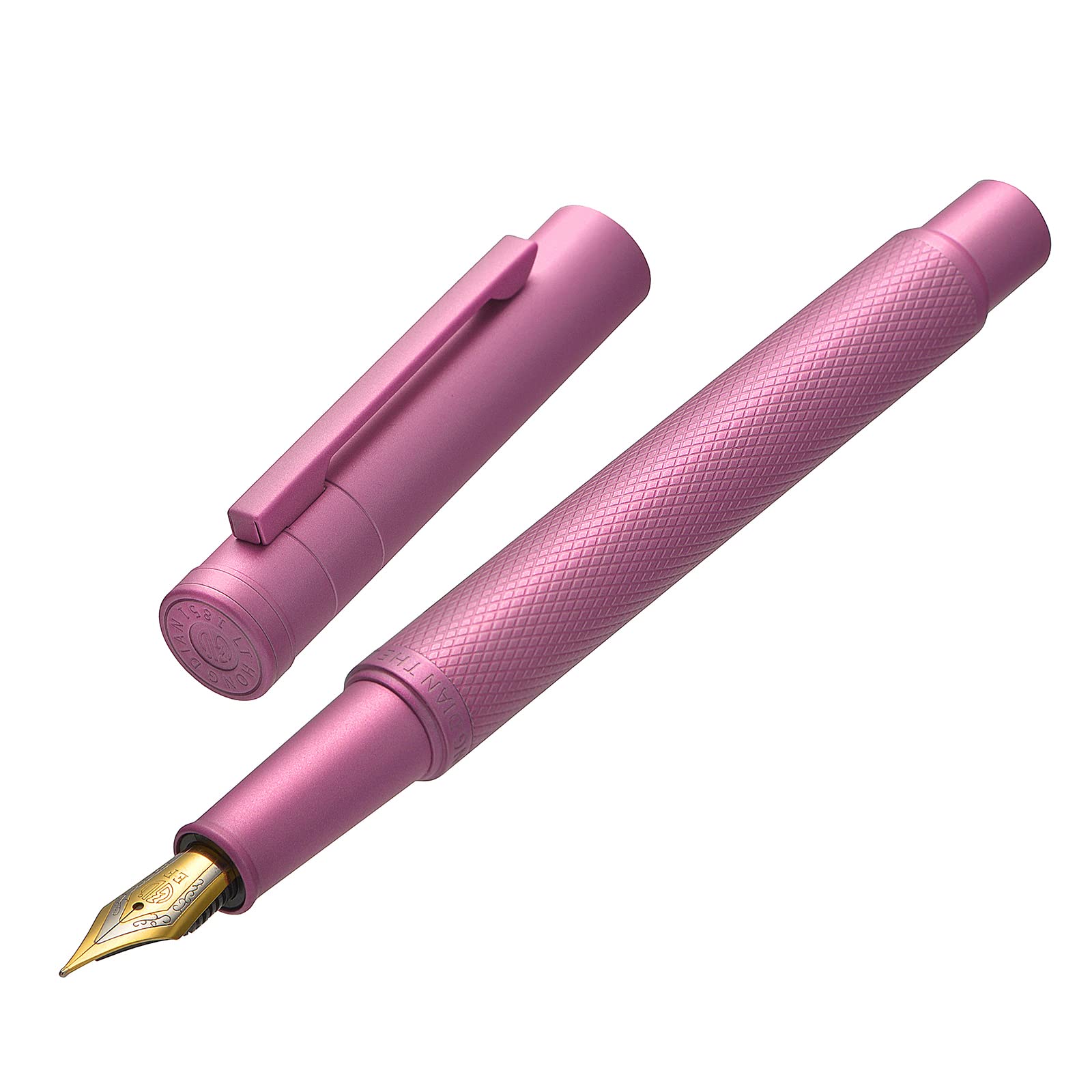 Pink Forest Fountain Pen Extra Fine Nib Classic Design with Converter and Metal Pen Case Set by Hongdian