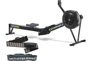 CERTIFIED BRANDS Concept2 RowErg Indoor Rowing Machine with PM5 Monitor | Device Holder, Adjustable Air Resistance, Easy Storage with Garmin HRM-Dual Heart Rate Monitor and Signature Series Resistance Band