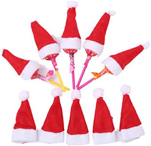 Studyy Lot De 30 Mini Chapeaux De Noel Pour Sucettes A Faire Soi Meme 6 9 Cm Amazon Fr Cuisine Maison
