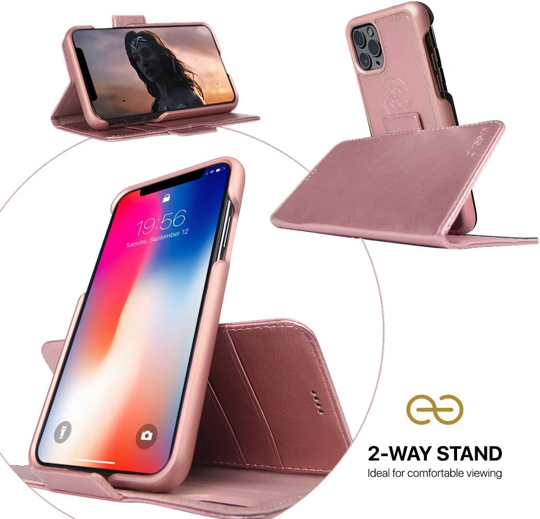 dreem Fibonacci 2-in-1 Wallet Case for Apple iPhone 11 Pro Max, Luxury Vegan Leather - Image 4