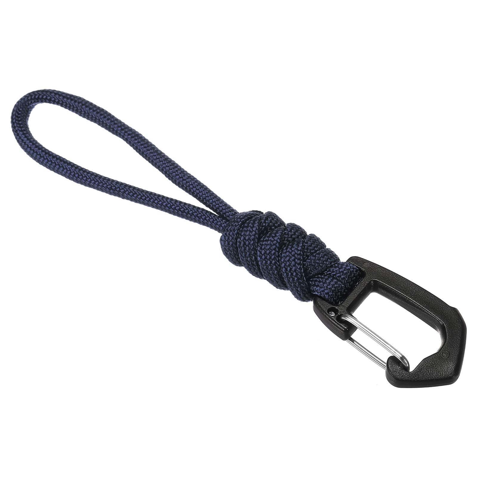 PATIKIL Badge Lanyard 4.7 Inch, Necklace Keychain Cord Metal Clasp Hook Ring Strap for Keys Whistle ID Card Badge Holder, Dark Blue