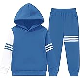 Svreeyer Boy Clothes Long Sleeve Striped Hoodie Sweatshirts Top and Pants Fall Winter Kids Boys 2 Pieces Outfits 3-12 Years