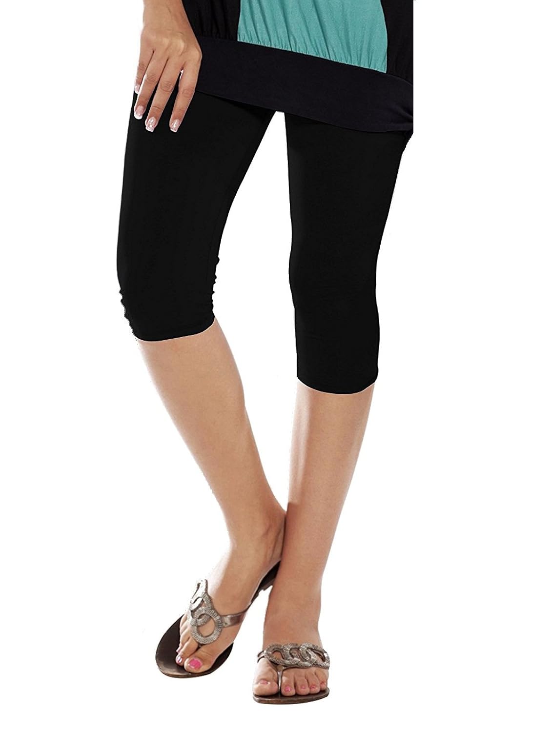 lux lyra women's black capri