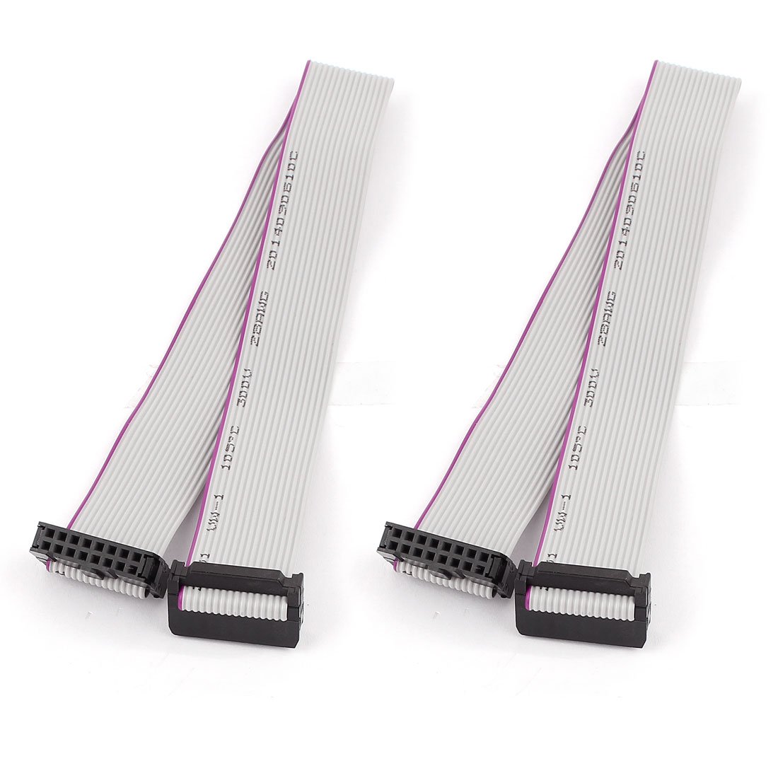 sourcing map 2pcs FC16P IDC 16-Pin Hard Drive Extension Wire Flat Ribbon Cable 30cm