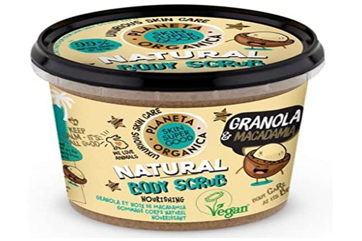 Skin Super Good Natural Body Scrub, Granola & Macadamia Nut, 360 ml