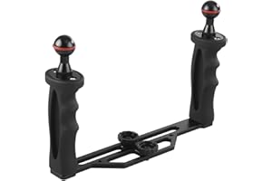 Poyinco Underwater Video Light Stabilizer Tray, Lightweight Aluminium Tray for GoPro OSMO and Any Other Camera with 1/4 inch Screw Hole