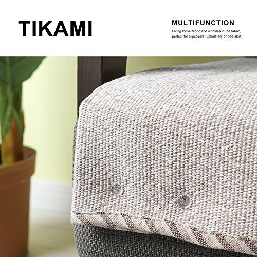 image for TIKAMI Plastic Twist Pins for Upholstery Slipcovers Bed-Skirts Clear H