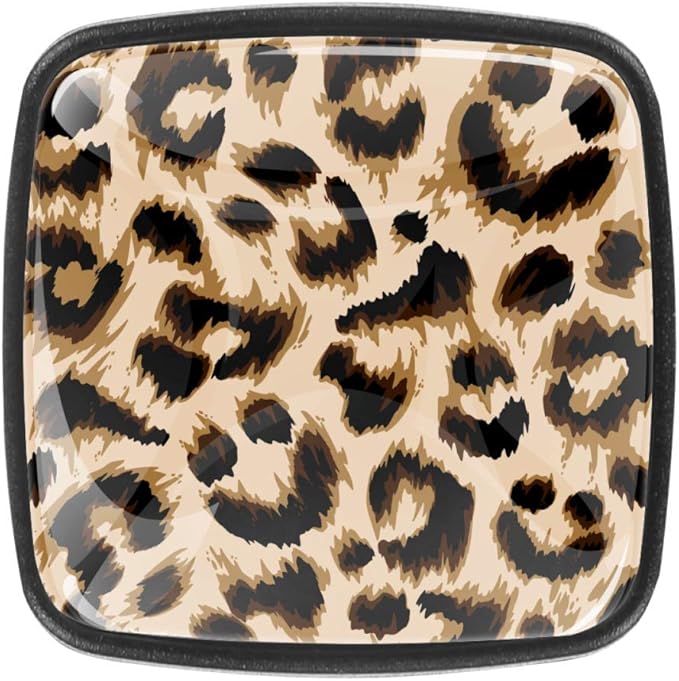 Tirador de gabinete de leopardo con tornillos (4 piezas): Amazon.es