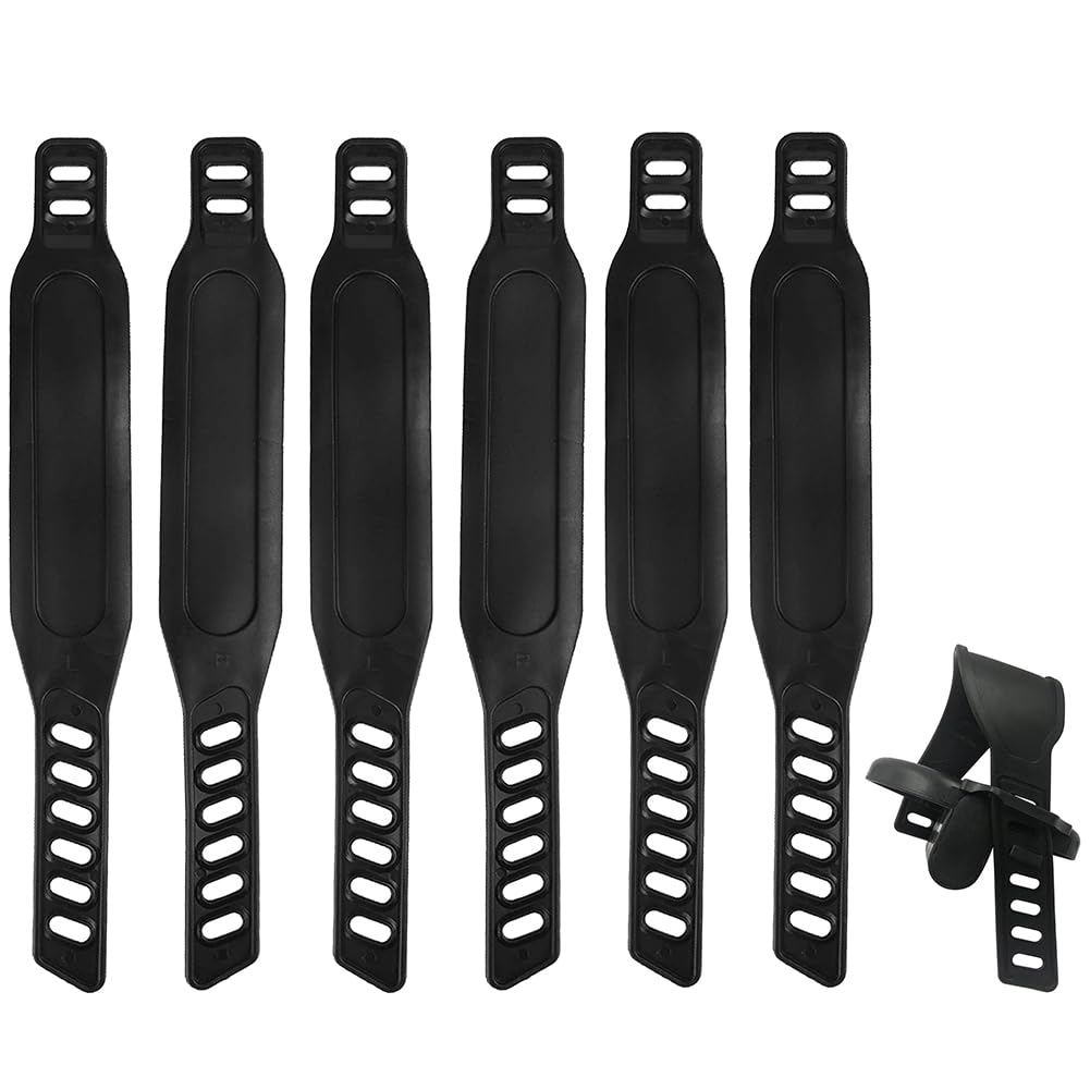 Pack of 6 Universal Pedal Straps, Pedal Straps Bicycle, Pedal Straps for Exercise Bikes, Pedal Straps for Stationary Bicycles, Universal Pedal Strap, Suitable for Most Exercise Bikes