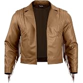 Naywig Faux Leather Western Cowboy Jacket With Fringes Garret Garrison Cosplay Costume For Mens And Boys
