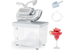 COSTWAY Electric Ice Crusher, 660 LBS/H Snow Cone Machine with Dual Blades, 300W ETL Approved Shaved Ice Machine for Home Par