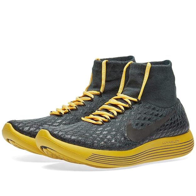 Nike Women's Lunarepic Flyknit Shield GYAKUSOU Shoe (7, Seaweed/White/Black/Gold Lead)