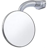 United Pacific C5001-1CVX 3" Stainless Steel Curved Arm Peep Mirror with Convex Mirror Glass &ndash; One Unit
