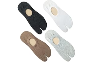 Holibanna 4 Pairs tabi socks invisible socks mens slipper socks mens low cut socks kimono 2 toe socks men no show socks No Show Anti-slip Socks Two-finger Socks Low Cut Ankle Sock cotton man