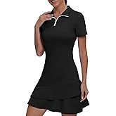 GGOV Womens Two Piece Tennis Golf Dress UPF 50+ Active Athletic Exercise Sports Wear with Pocket and Shorts