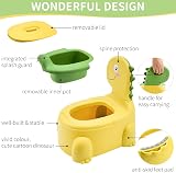 Glenmore Dinosaur Toddler Potty Training Chair with Lid Yellow view 3