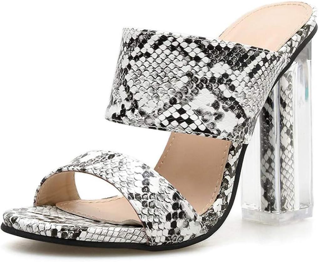 clear two strap sandals