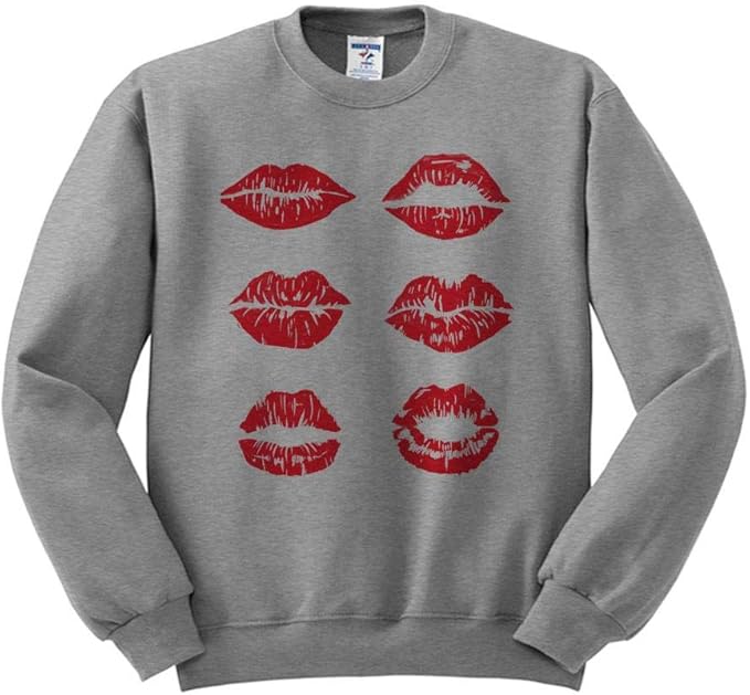 Kiss Lips Sweatshirt Unisex Clothing