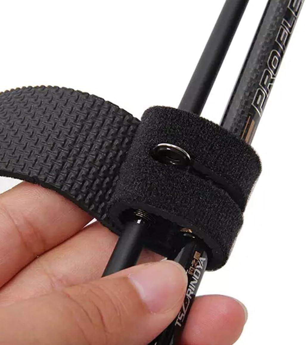 Fishing Rods Belt Stretchy Rod Straps Fishing Tackle Ties Cable Fishing Rod Holders Fit for Casting Rods, Spinning Rods and Fly Rods (5 Color, 10 pcs): Clothing