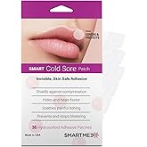 Smart Cold Sore Treatment Patch | Soothe Itching and Burning | Discrete, Invisible, Skin Safe Adhesive (36)