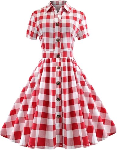 red checked shirt dress womens