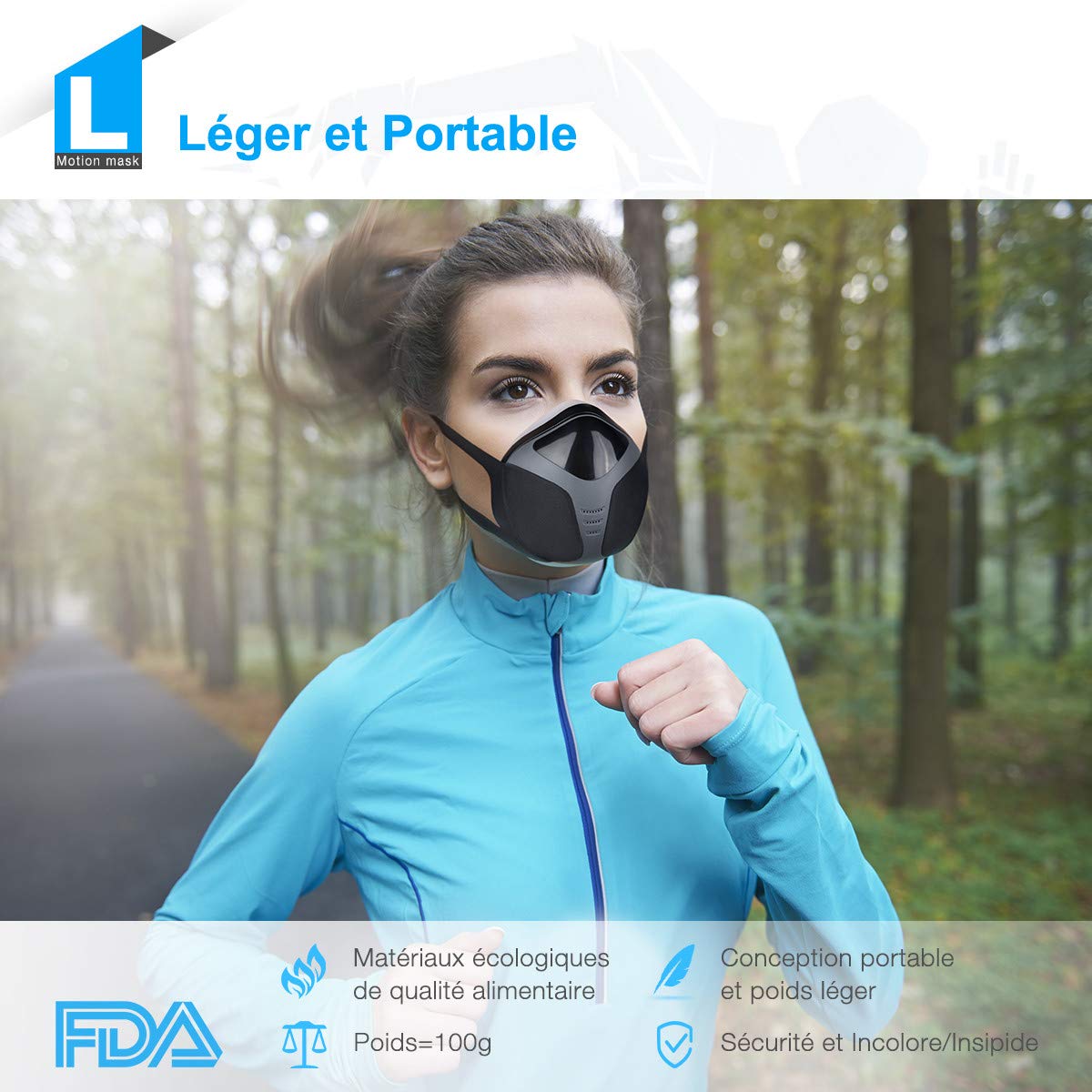 isYoung Masque Anti-Poussière de Respirateurs Masque de Sécurité Réutilisent avec USB Contre la Poussière Le Pollen Les Pesticides et Les Vapeurs Organiques