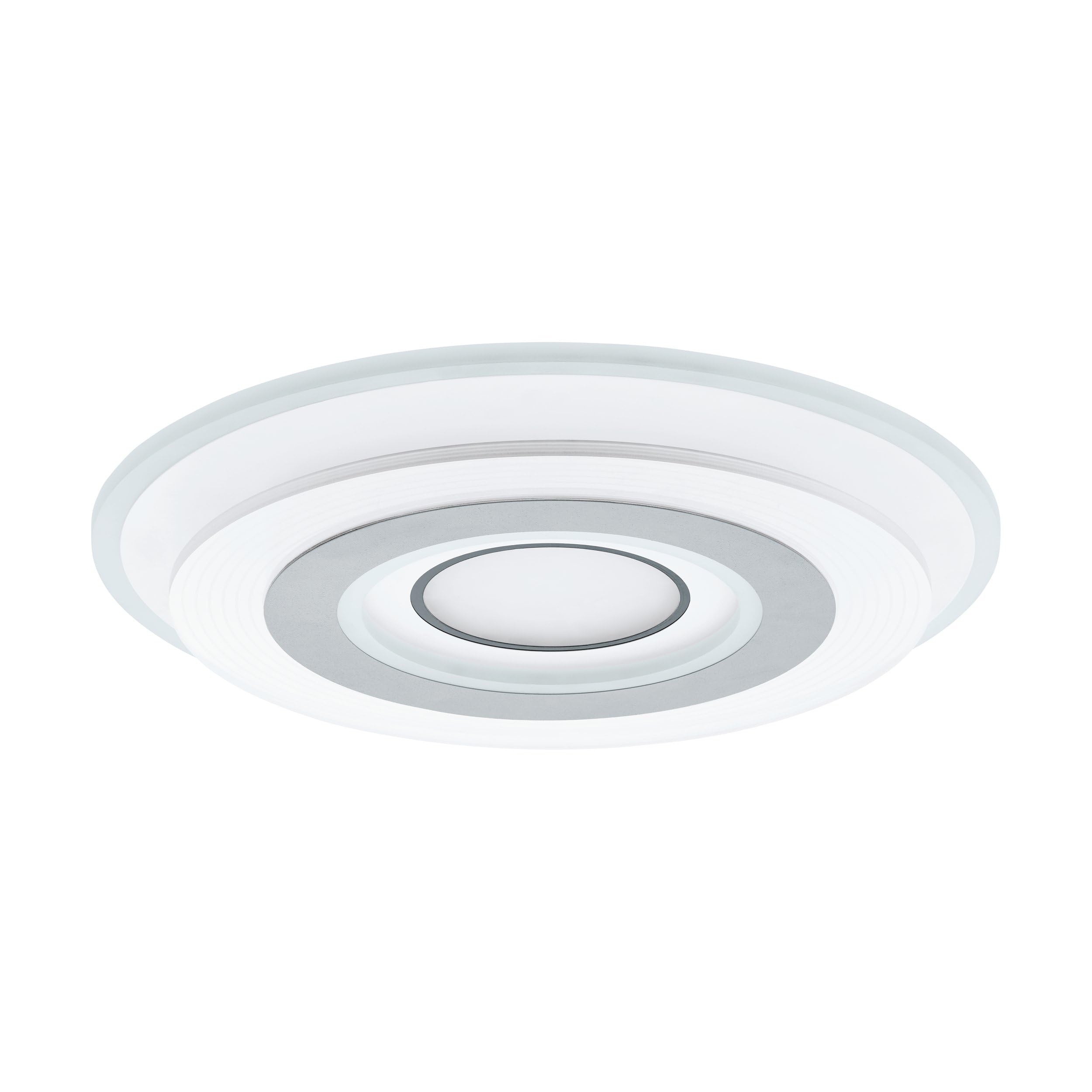 EGLO Reducta LED Ceiling Light 2.1 Bulb Wall Light Plastic Ceiling Light in White, Living Room Lamp with Colour Temperature Change (Warm, Neutral, Cold), Diameter 49 cm