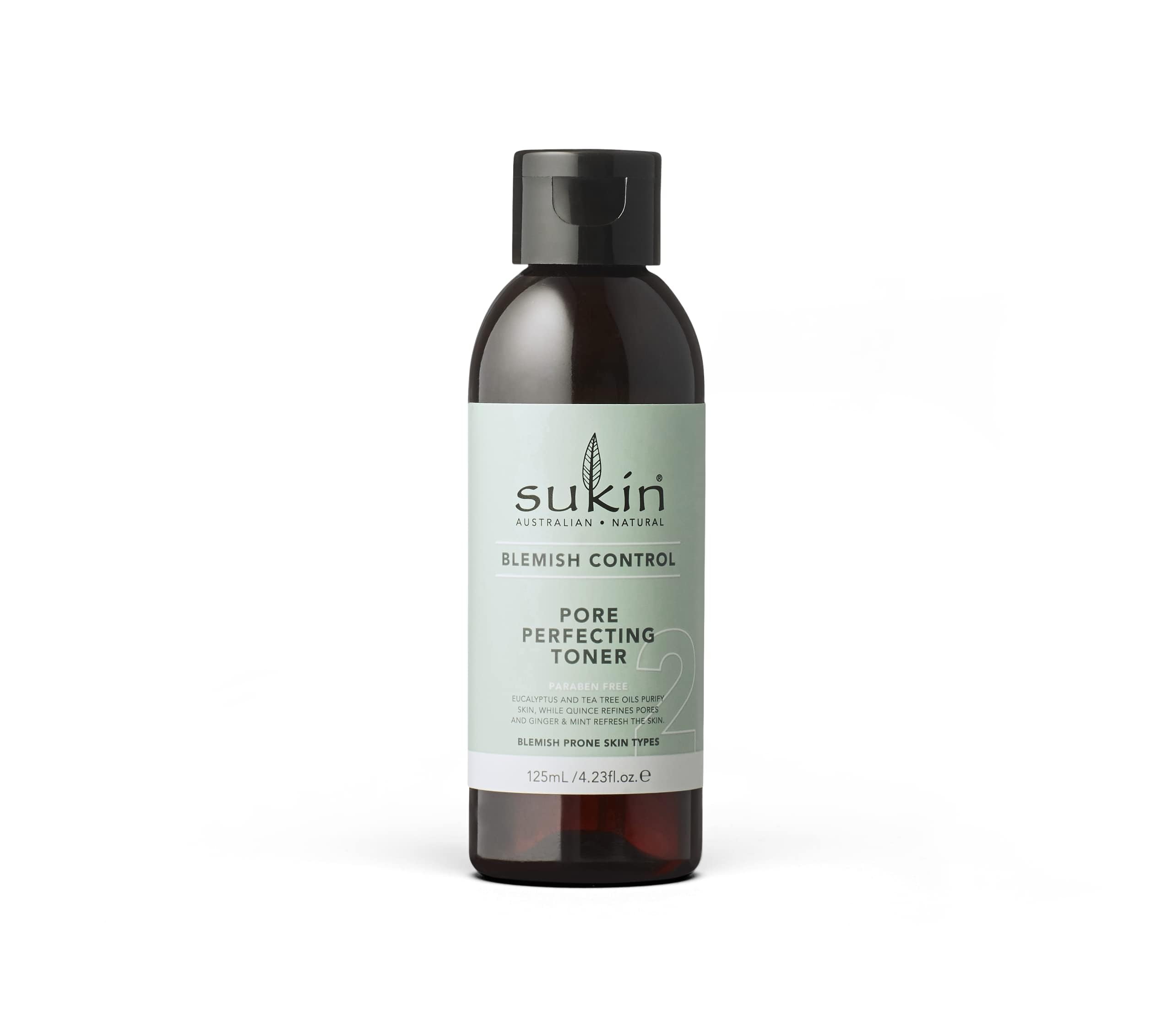 Sukin Blemish Control Facial Toner 125ml - with Tea Tree; Cruelty Free & Vegan Friendly - for Acne Prone, congested Skin, for Gentle Cleansing, refines pores and Reduces Shine.