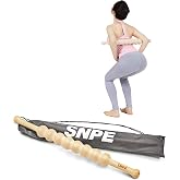 SNPE Cypress Wood Stick WaveGrip 8 - The Perfect Tool for targeted Massage Convenient Grip for Effortless use Relieve Tension in Your Neck, Shoulders, and Back with Added Benefit of Portability