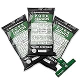Value 3 Pack: Pork Clouds Rosemary Sea Salt (Large 2 oz. Bags), Includes Chip Bag Clip